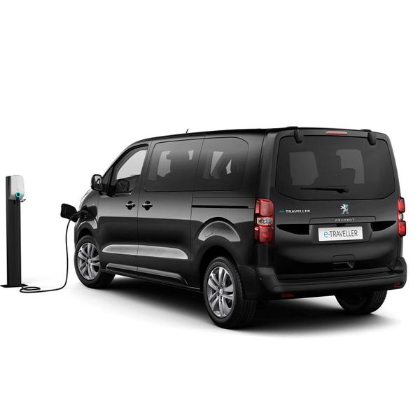 Black Peugeot Travel rear and left side charging
