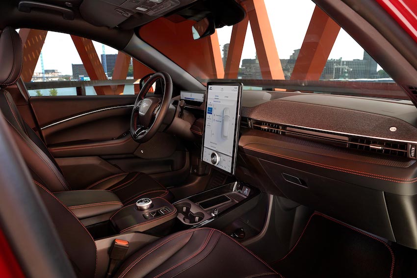 Ford Mustang mach e gt interior dashboard and display