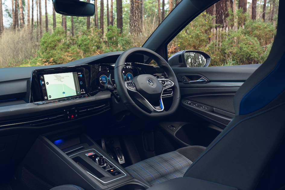 VW Golf GTE plug in hybrid interior dashboard and display