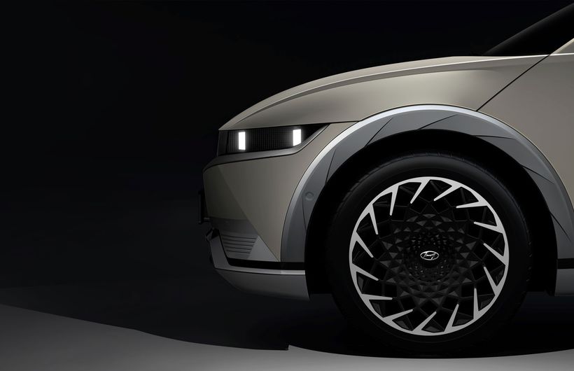 Hyundai Ioniq 5 electric car front wheel rim