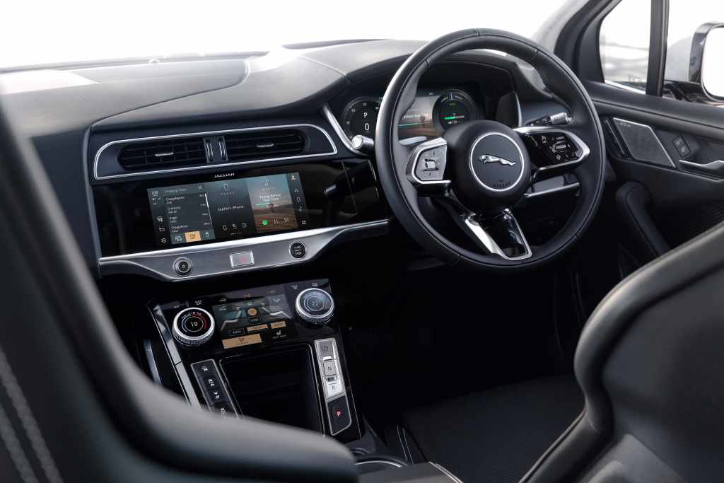 Jaguar I-Pace electric car interior dashboard and display