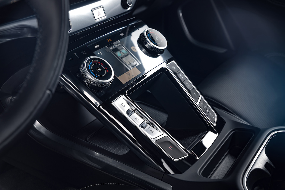 Jaguar I-Pace electric car interior centre console