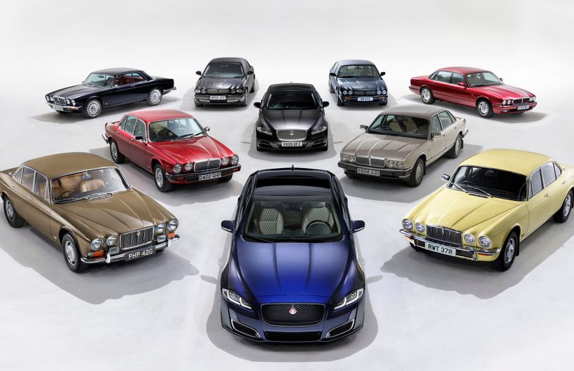 Historical range of Jaguar XJ models