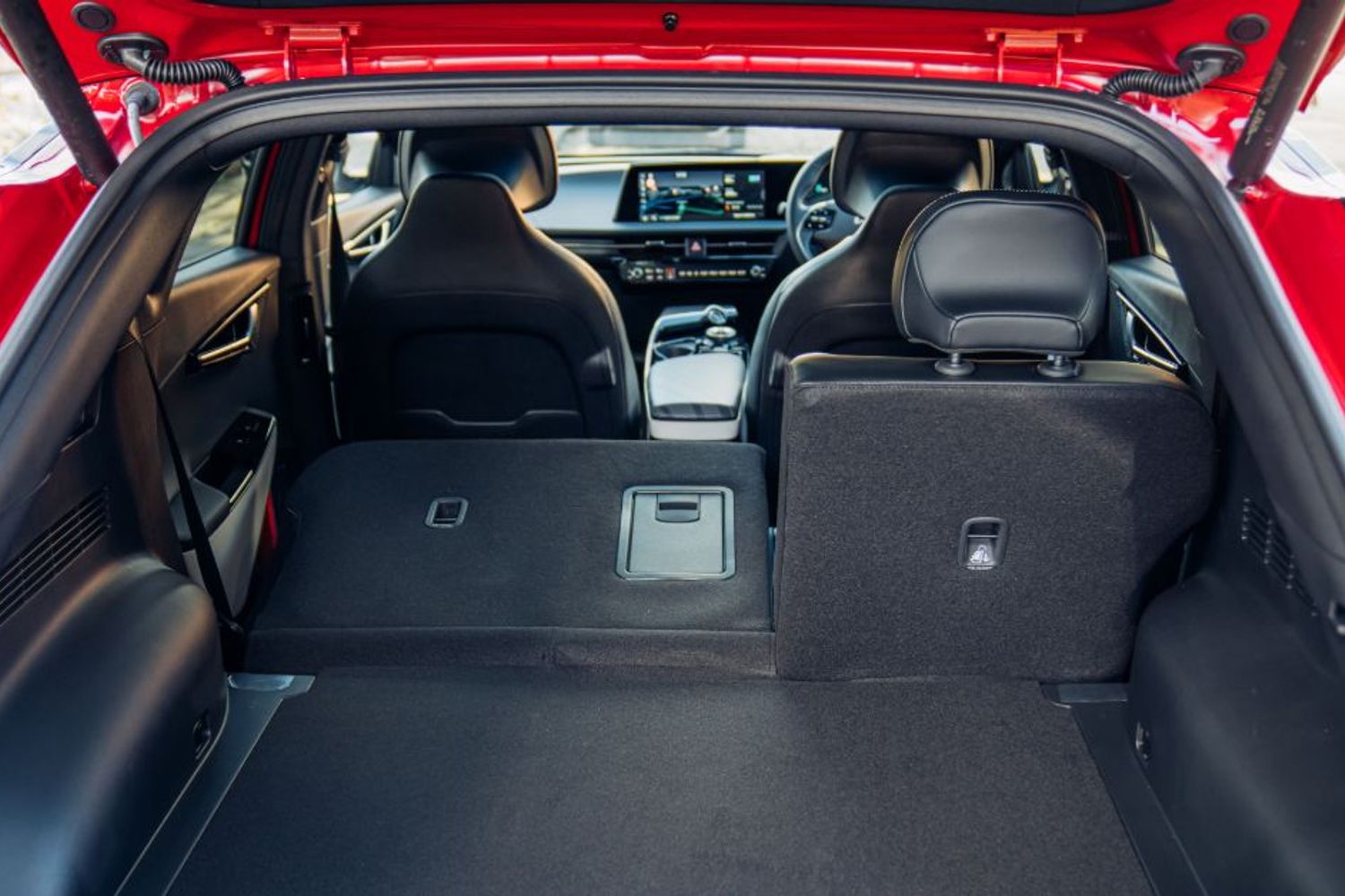 Kia EV6, interior, red