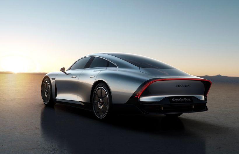 Mercedes VISION EQXX rear/side on shot