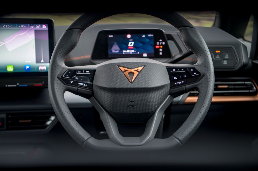 Cupra, Cupra Born, Vapor Grey, front, steering wheel, UK