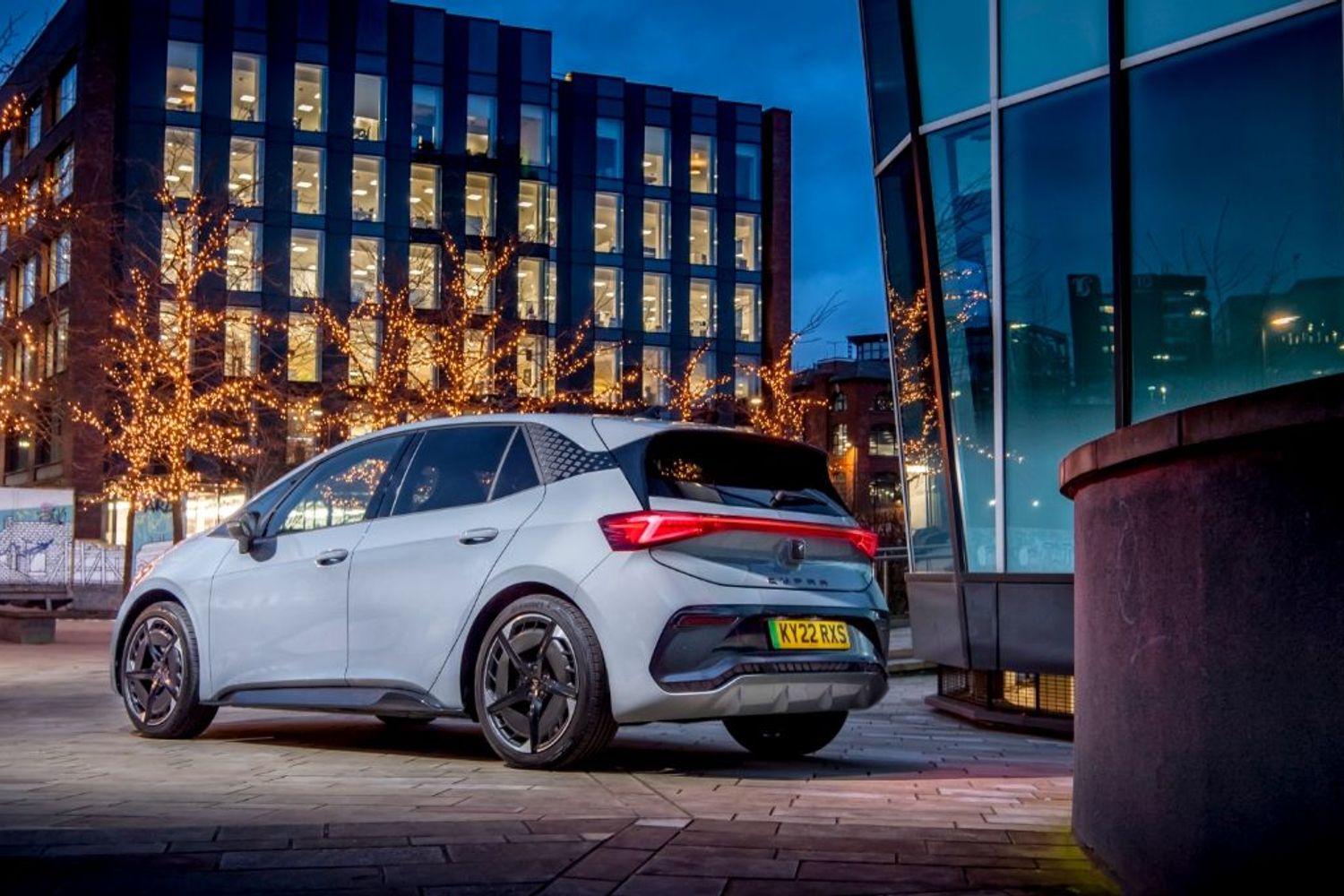 Cupra, Cupra Born, Vapor Grey, rear, three-quarters, UK