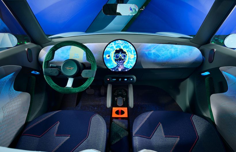 Mini Aceman, Interior angles, still shot, Steering Wheel, Dashboard